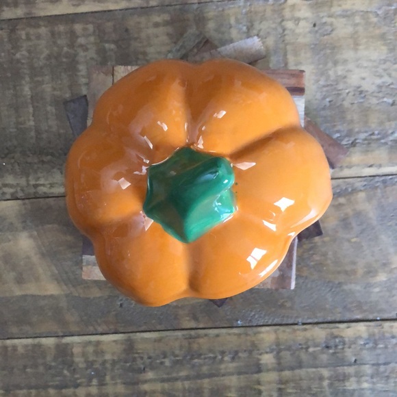 Ceramic Pumpkin Scrubby Holder - Picture 2 of 5